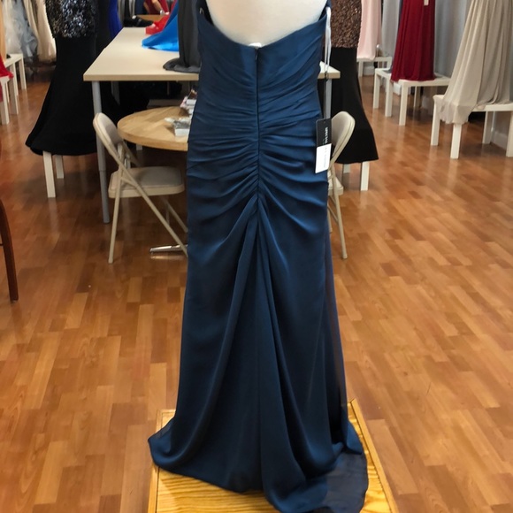 Blue-green bridesmaid dress - Picture 4 of 8